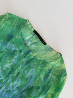 Class Cavalli top 2000s green blue mesh sheer