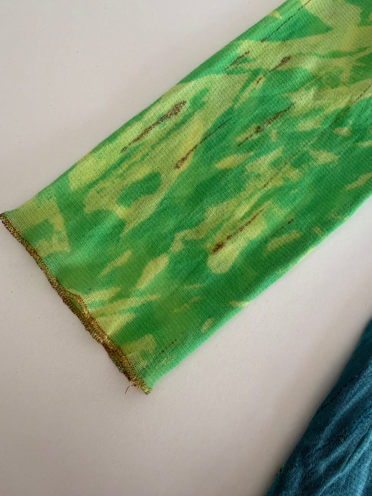Class Cavalli top 2000s green blue mesh sheer