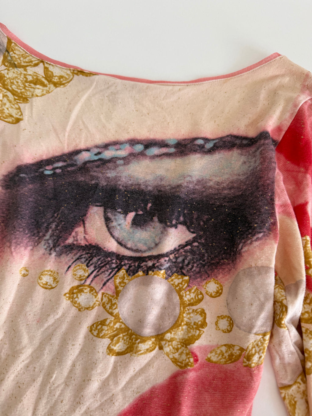 Roberto Cavalli SS 2001 Long-sleeved eye t-shirt