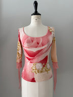 Roberto Cavalli SS 2001 Long-sleeved eye t-shirt