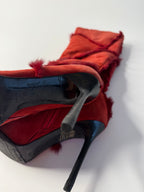 Cesare Paciotti F/W 2002 red shearling boots