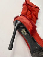 Cesare Paciotti F/W 2002 red shearling boots