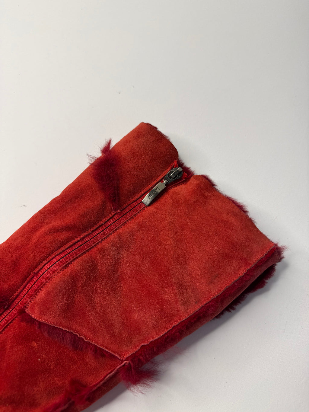 Cesare Paciotti F/W 2002 red shearling boots
