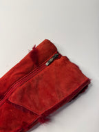 Cesare Paciotti F/W 2002 red shearling boots