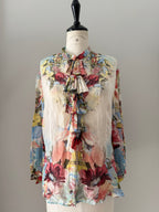 Roberto Cavalli SS 2003 silk shirt floral print