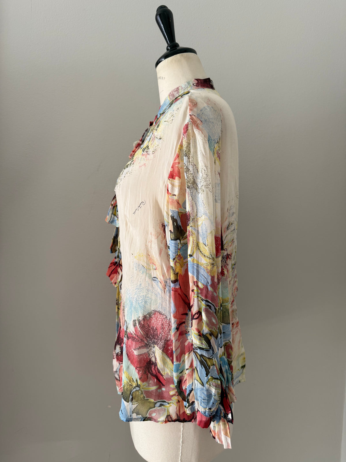 Roberto Cavalli SS 2003 silk shirt floral print