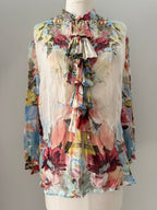 Roberto Cavalli SS 2003 silk shirt floral print