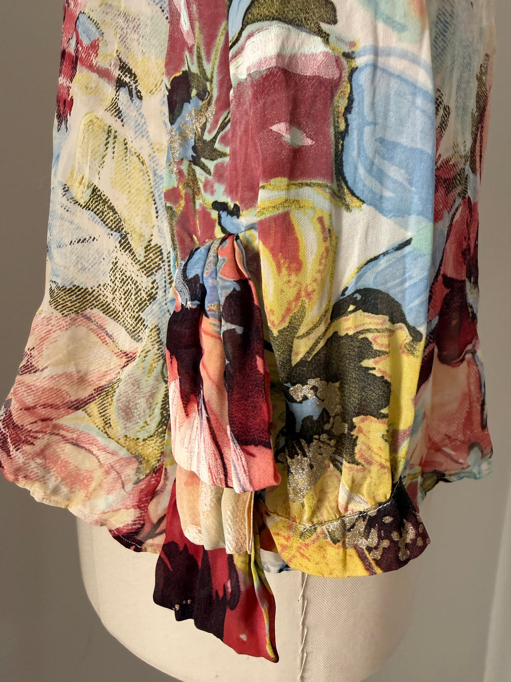 Roberto Cavalli SS 2003 silk shirt floral print