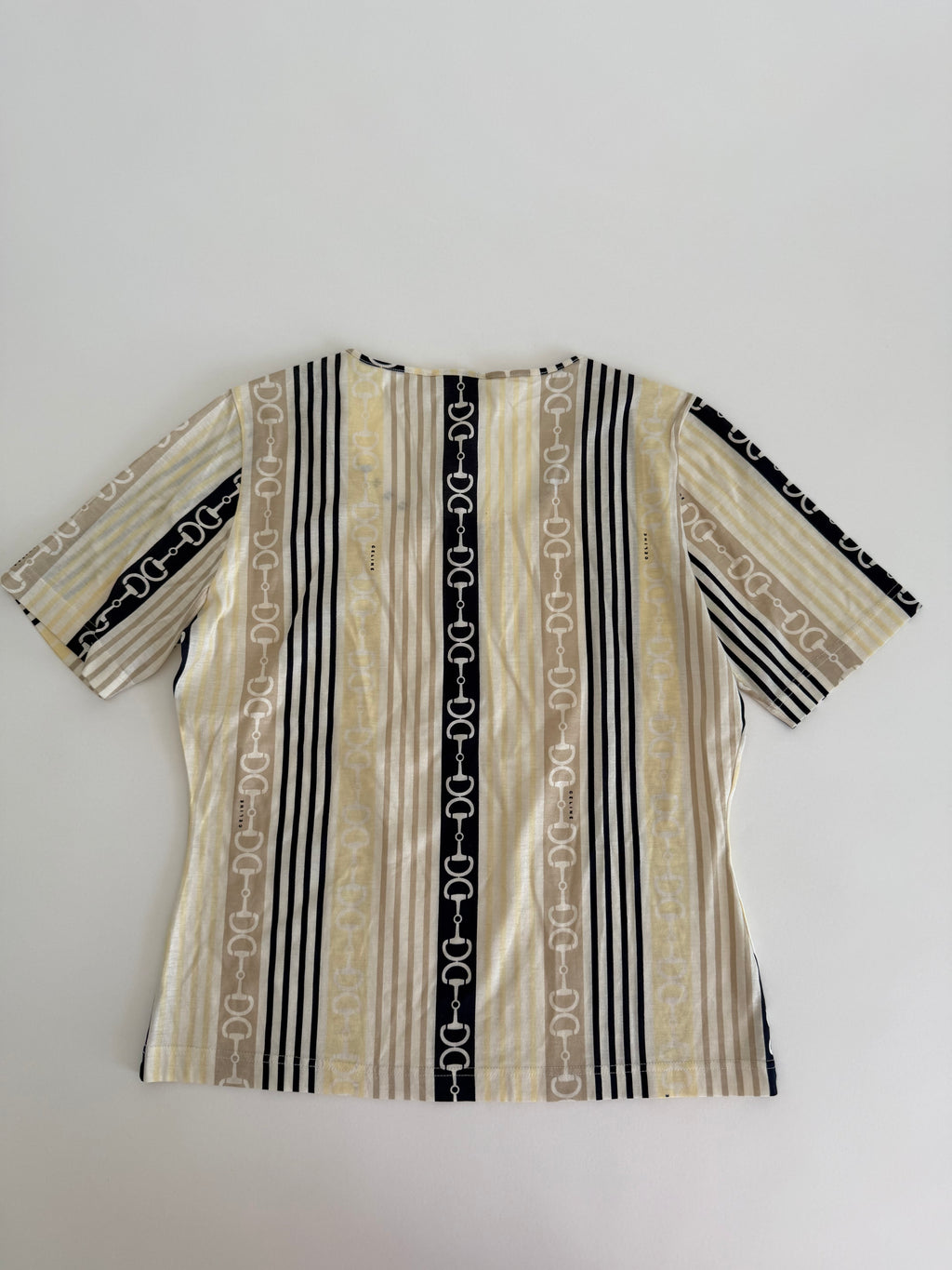 Celine vintage chain stripe T-shirt
