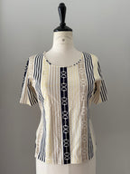 Celine vintage chain stripe T-shirt