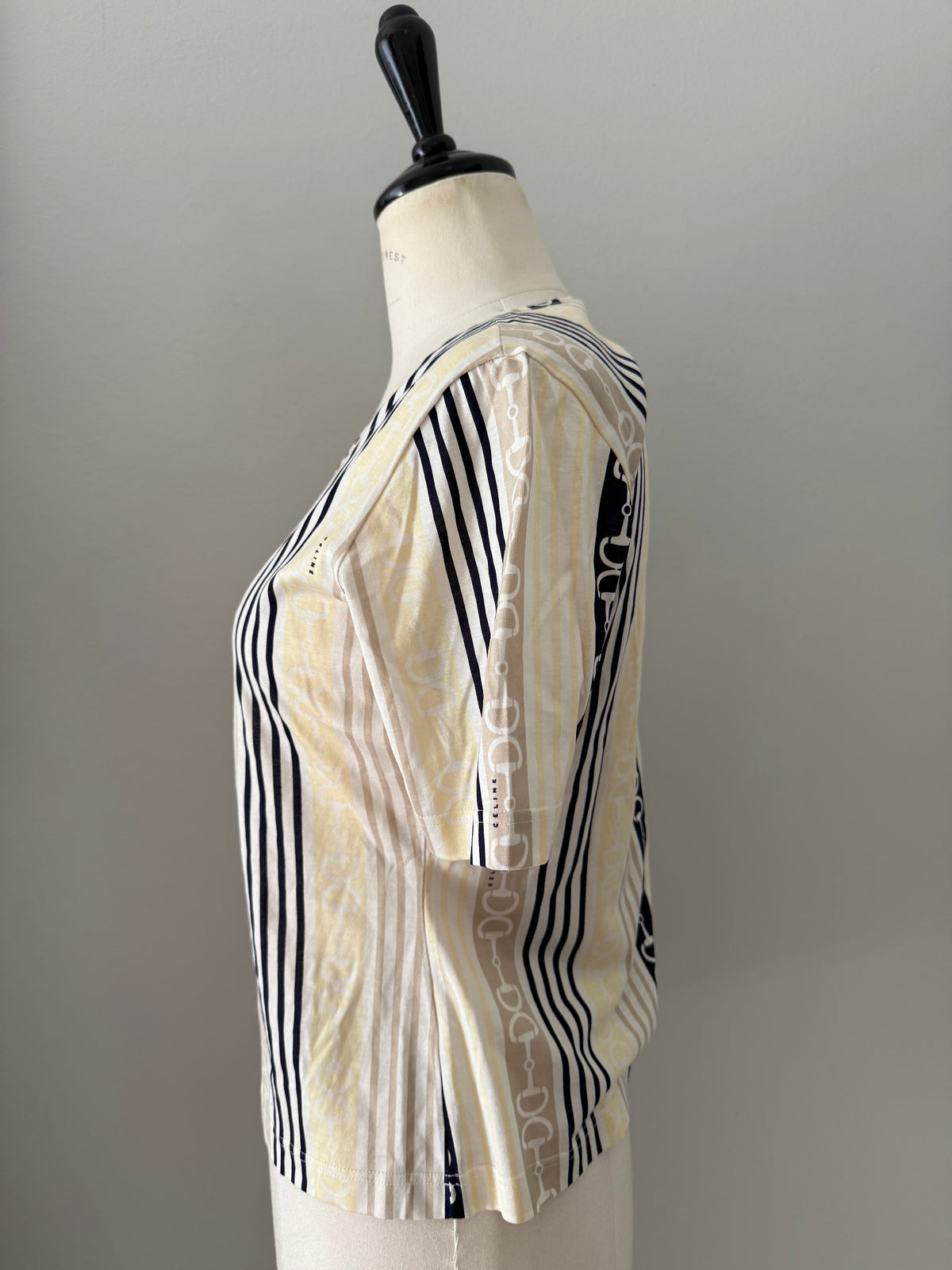 Celine vintage chain stripe T-shirt