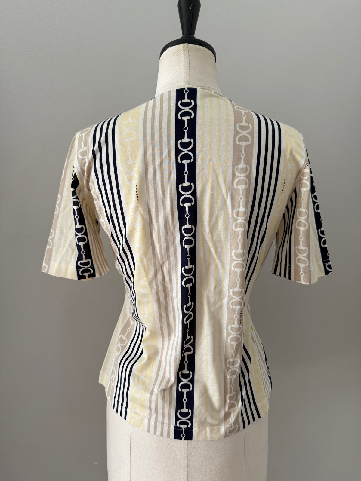 Celine vintage chain stripe T-shirt