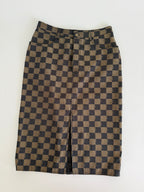 Fendi 90s checkerboard zucca knee-length skirt