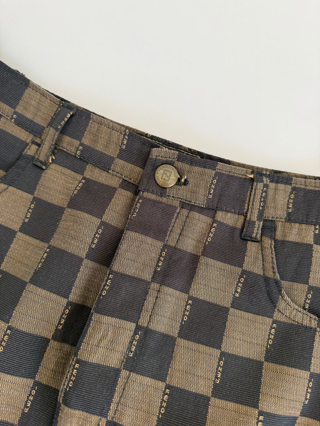 Fendi 90s checkerboard zucca knee-length skirt