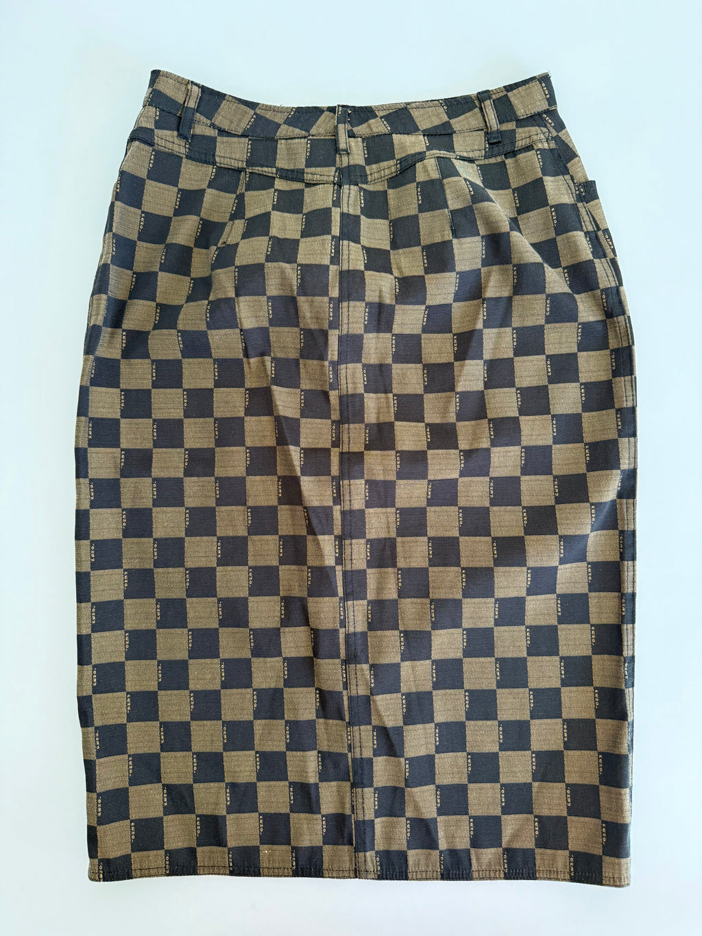 Fendi 90s checkerboard zucca knee-length skirt