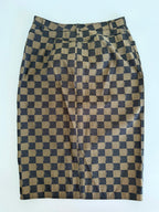Fendi 90s checkerboard zucca knee-length skirt
