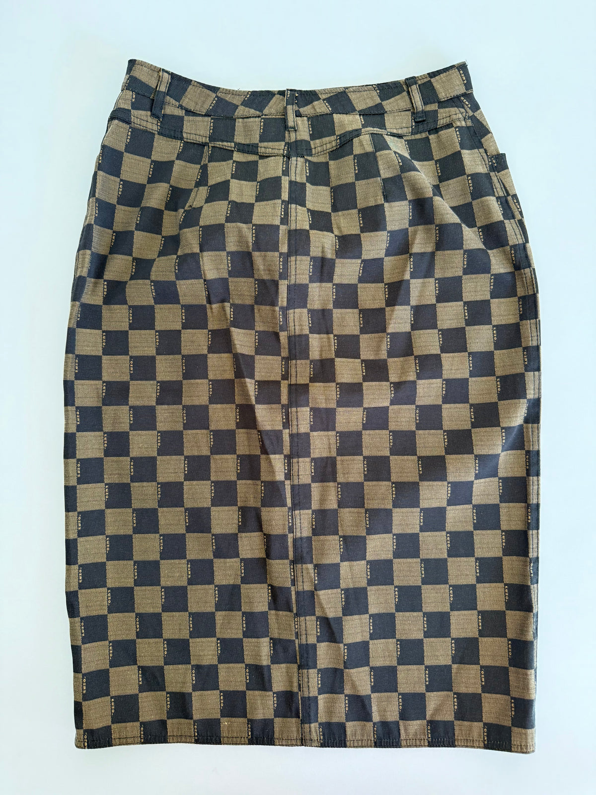 Fendi 90s checkerboard zucca knee-length skirt