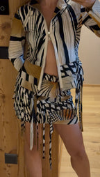 Gianfranco Ferré abstract print jacket 90s