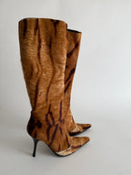 Roberto Cavalli 2000s pony zebbrett multibrown boots