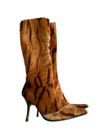 Roberto Cavalli 2000s pony zebbrett multibrown boots