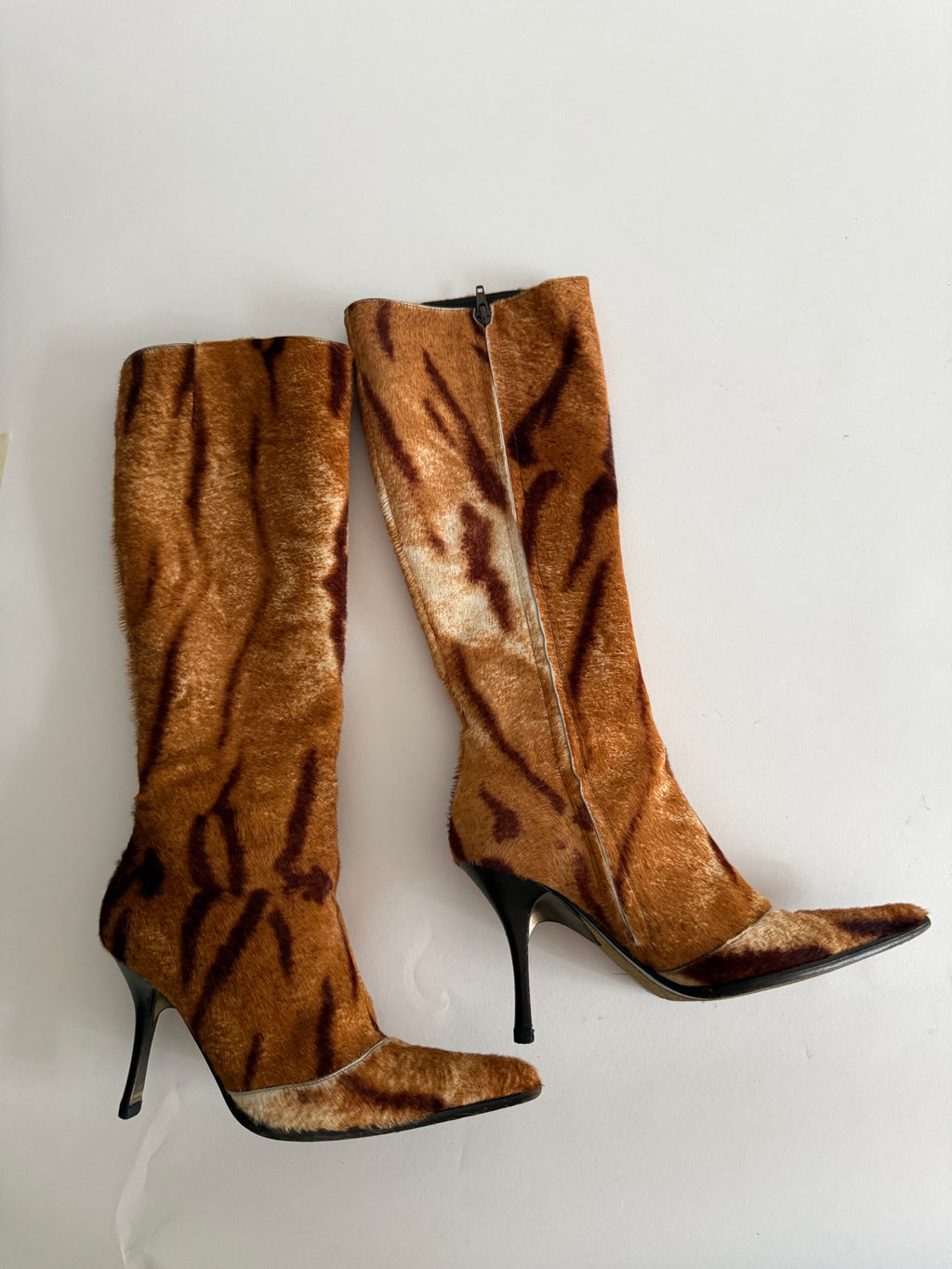 Roberto Cavalli 2000s pony zebbrett multibrown boots