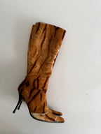 Roberto Cavalli 2000s pony zebbrett multibrown boots