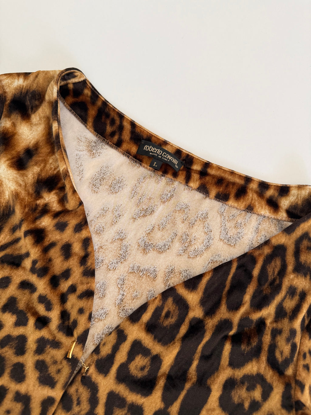Roberto Cavalli cardigan FW 2000 Leo print velvet