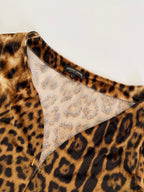 Roberto Cavalli cardigan FW 2000 Leo print velvet