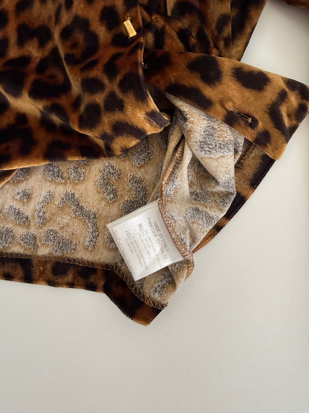 Roberto Cavalli cardigan FW 2000 Leo print velvet