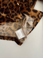 Roberto Cavalli cardigan FW 2000 Leo print velvet