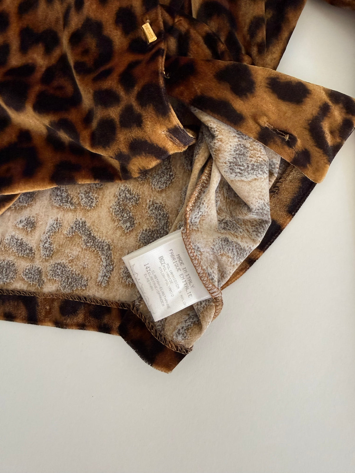 Roberto Cavalli cardigan FW 2000 Leo print velvet