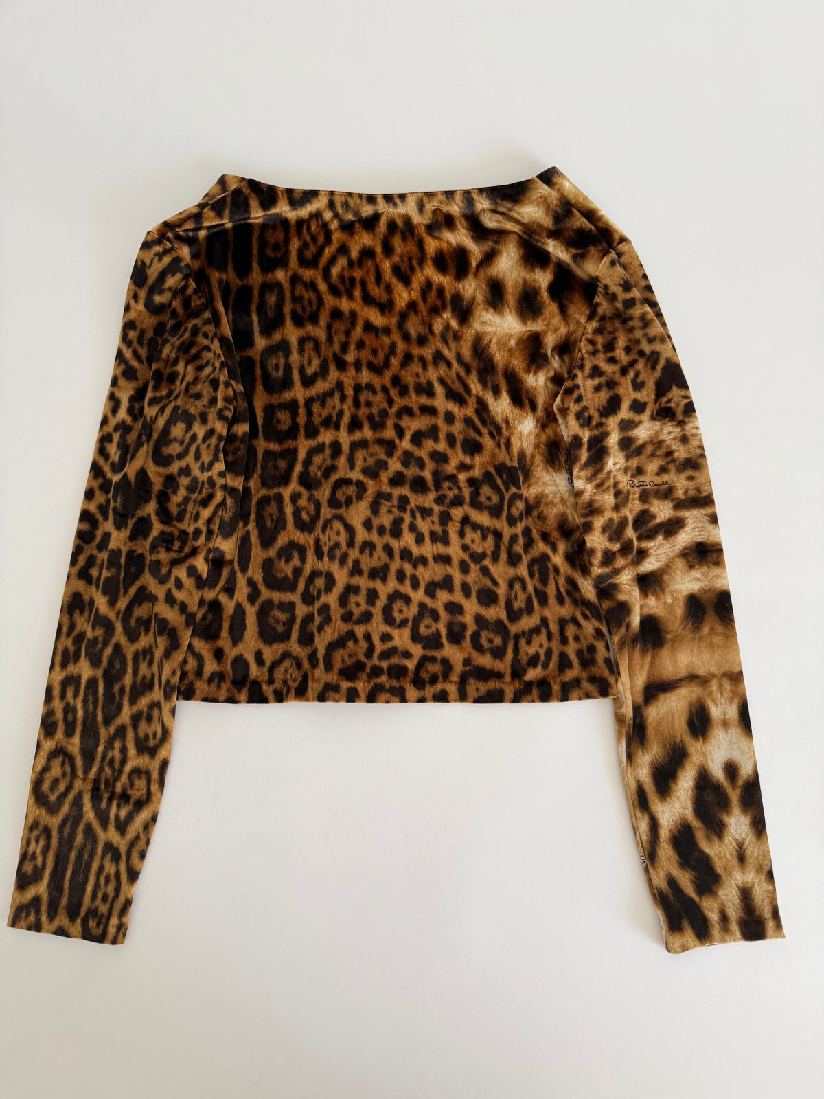 Roberto Cavalli cardigan FW 2000 Leo print velvet