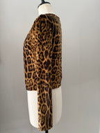 Roberto Cavalli cardigan FW 2000 Leo print velvet