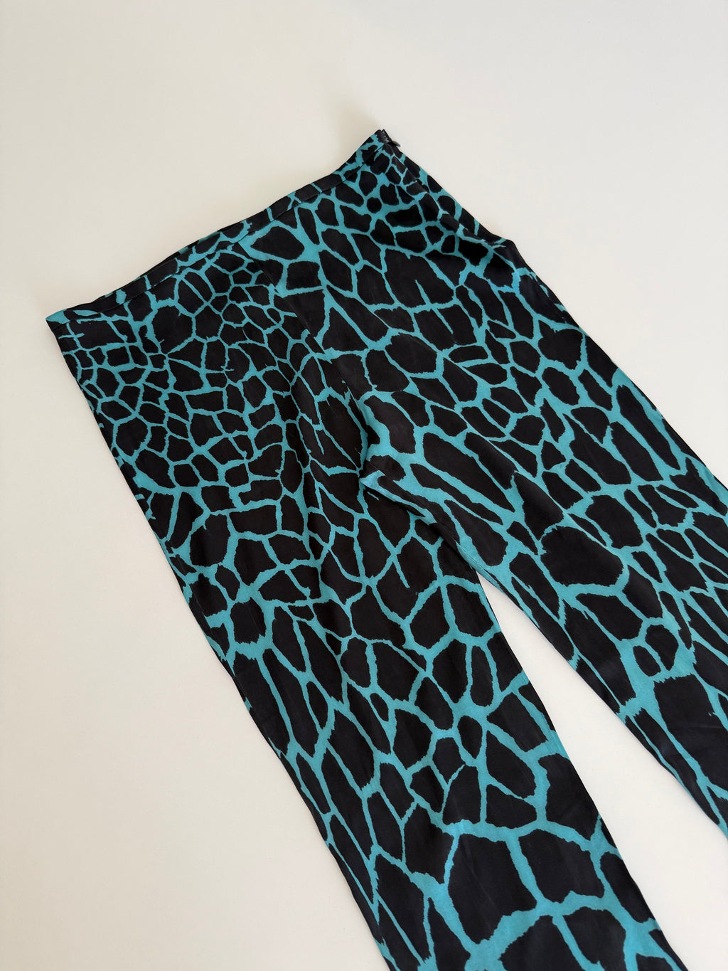 Roberto Cavalli FW 2000 giraffe silk pants