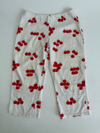 Moschino cherry print white pants 2000s