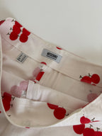 Moschino cherry print white pants 2000s