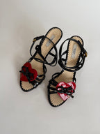 Prada red shiny heart sandals