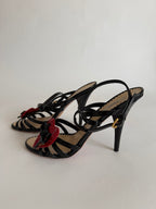 Prada red shiny heart sandals