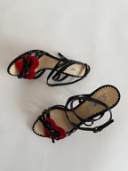 Prada red shiny heart sandals