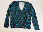 Roberto Cavalli FW 2000 long-sleeved knit t-shirt giraffe
