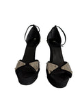 Gucci black silver heels