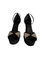 Gucci black silver heels