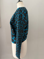 Roberto Cavalli FW 2000 long-sleeved knit t-shirt giraffe