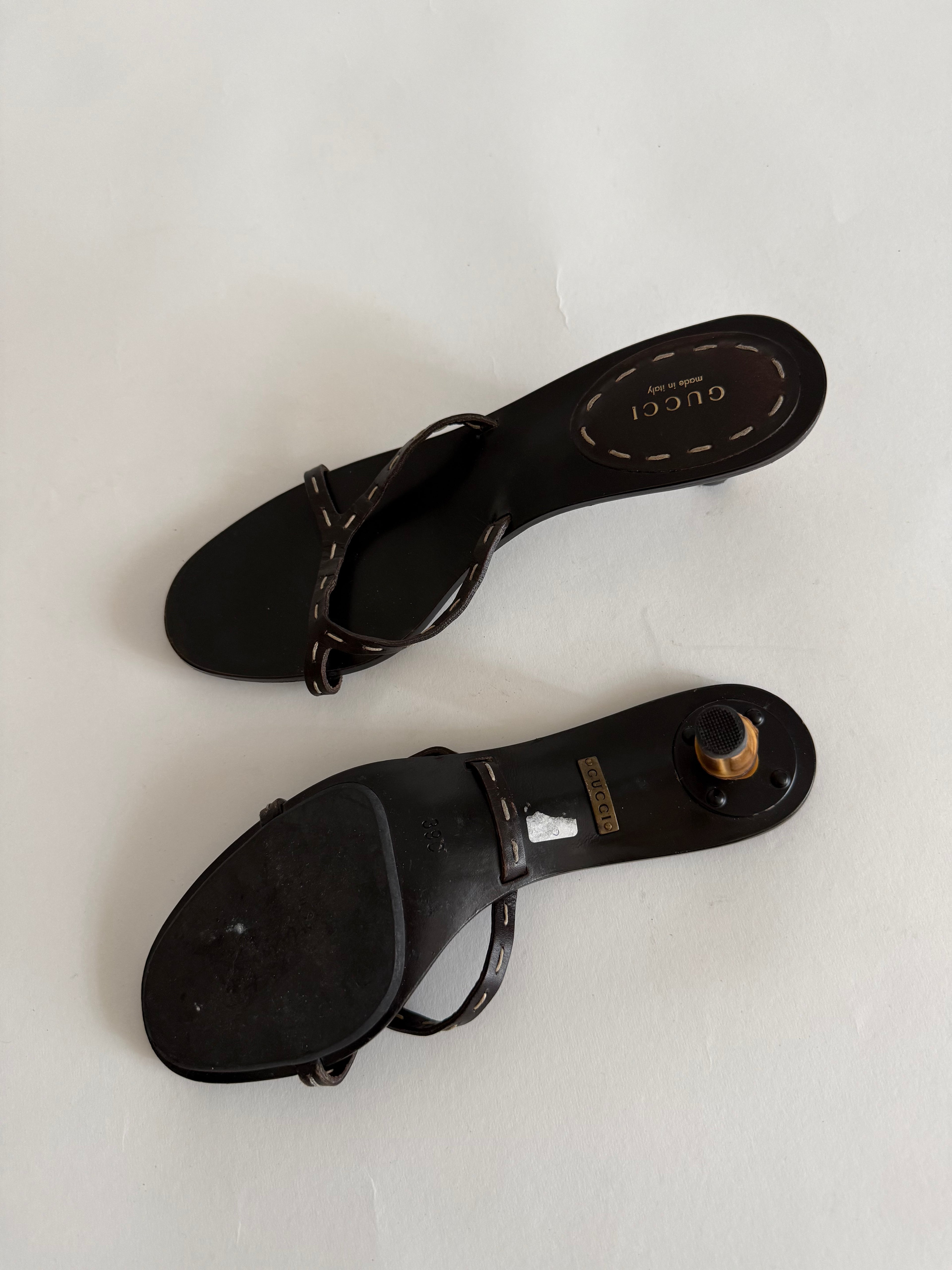 Gucci P/E 2002 by Tom Ford bamboo sandals