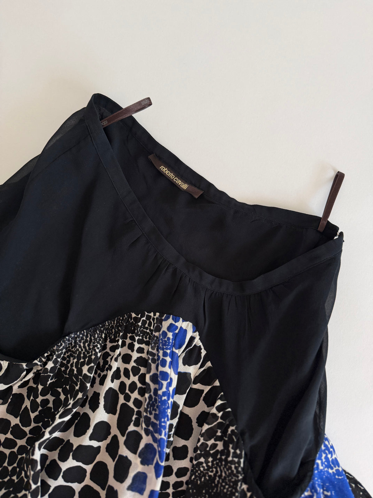 Roberto Cavalli 2000s silk mini skirt multicolor