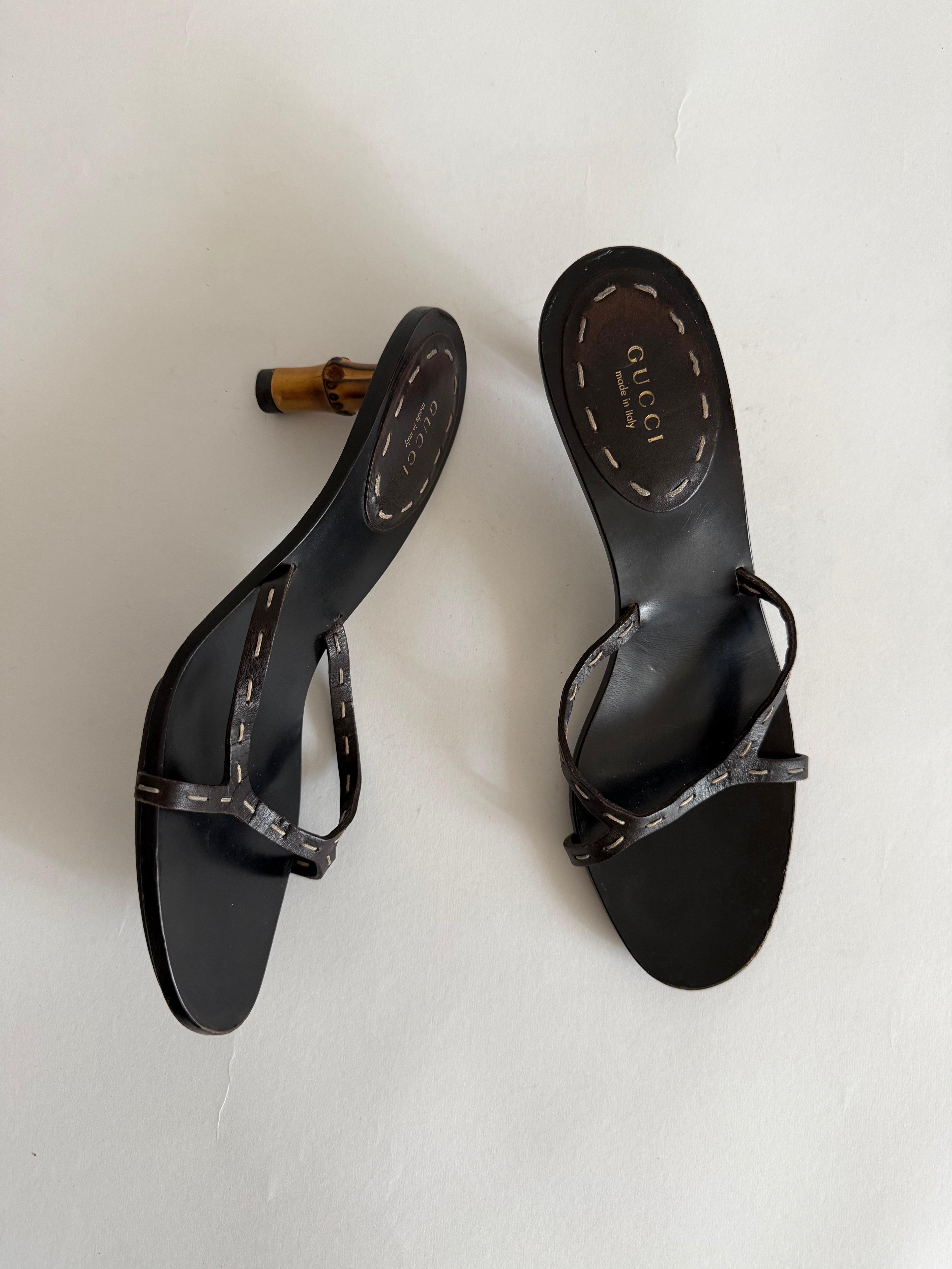 Gucci P/E 2002 by Tom Ford bamboo sandals