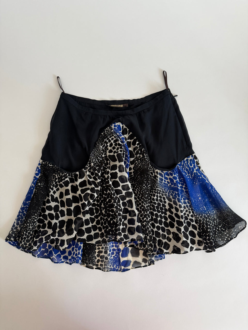 Roberto Cavalli 2000s silk mini skirt multicolor