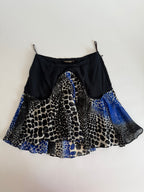 Roberto Cavalli 2000s silk mini skirt multicolor
