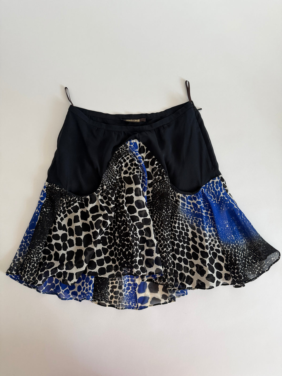 Roberto Cavalli 2000s silk mini skirt multicolor