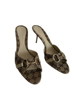 Gucci horsebit monogram heels